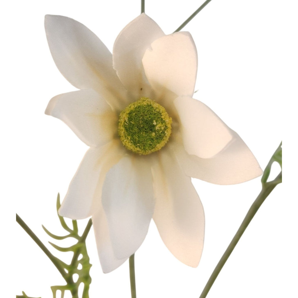 White Artificial African Daisy Stems Set of 3, 25 Inch Real Touch Flowers