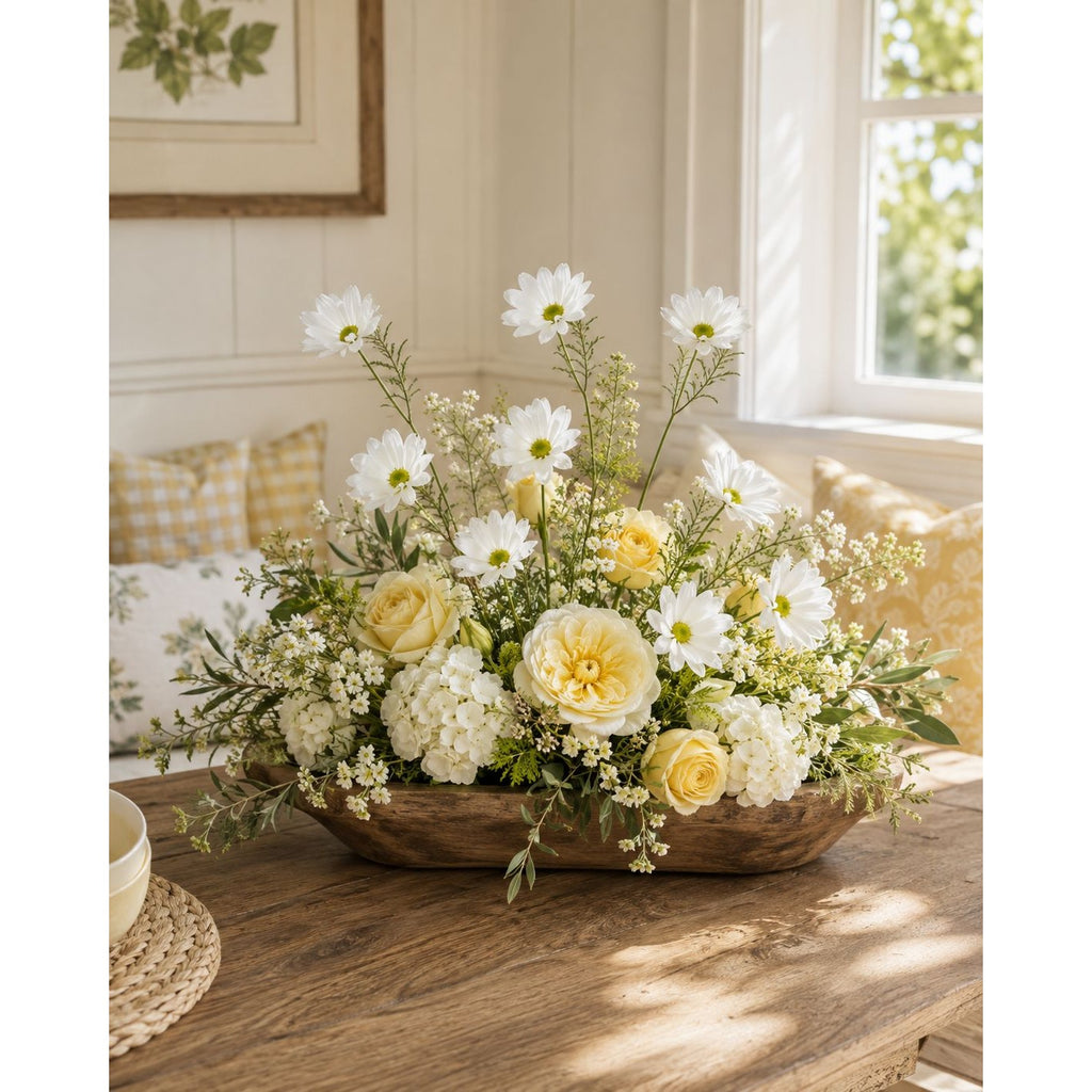 White Artificial African Daisy Stems Set of 3, 25 Inch Real Touch Flowers