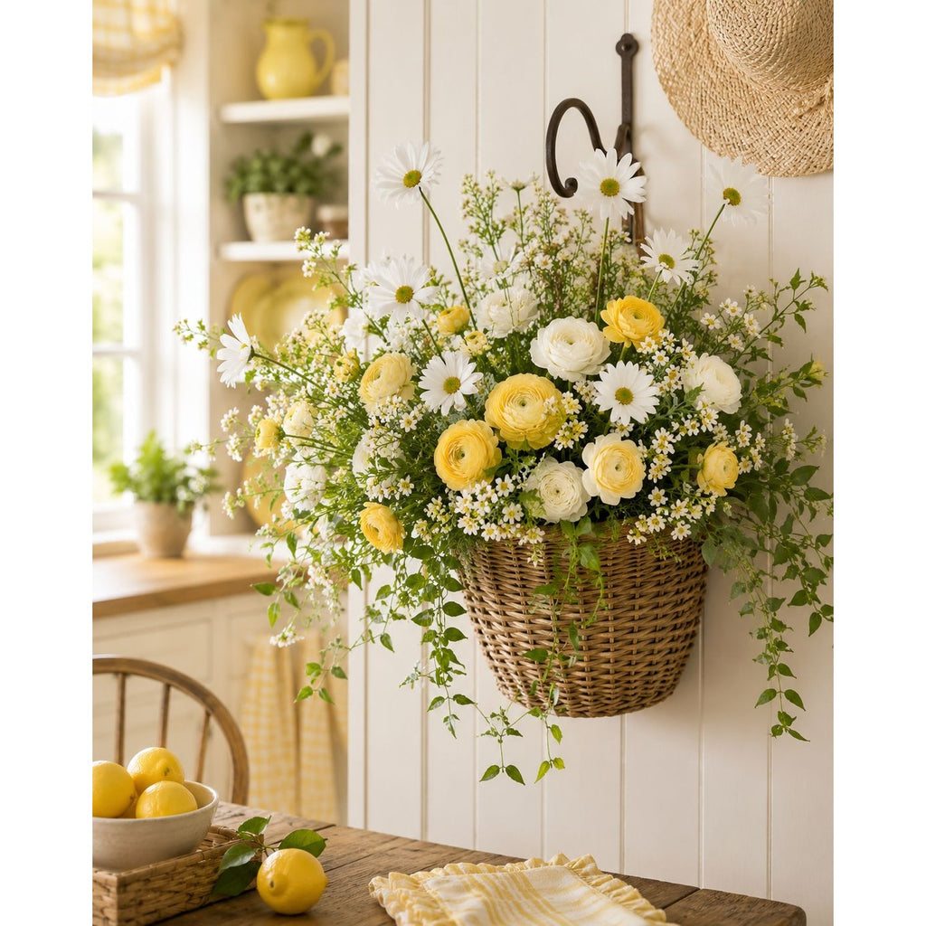 White Artificial African Daisy Stems Set of 3, 25 Inch Real Touch Flowers