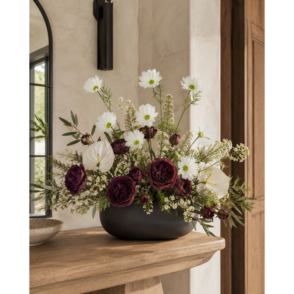 White Artificial African Daisy Stems Set of 3, 25 Inch Real Touch Flowers