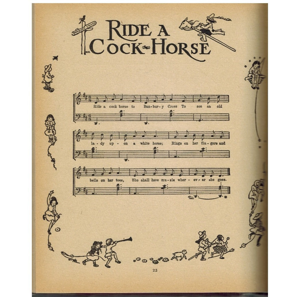 My Big Book Of Rhymes Stories & Songs 1915 Hardcover First Edition A.E. Kennedy