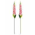 Pink Snapdragon Stems Set of 2 Artificial Larkspur Spike Flowers 26 Inch Faux Floral for Spring Summer Wedding Decor