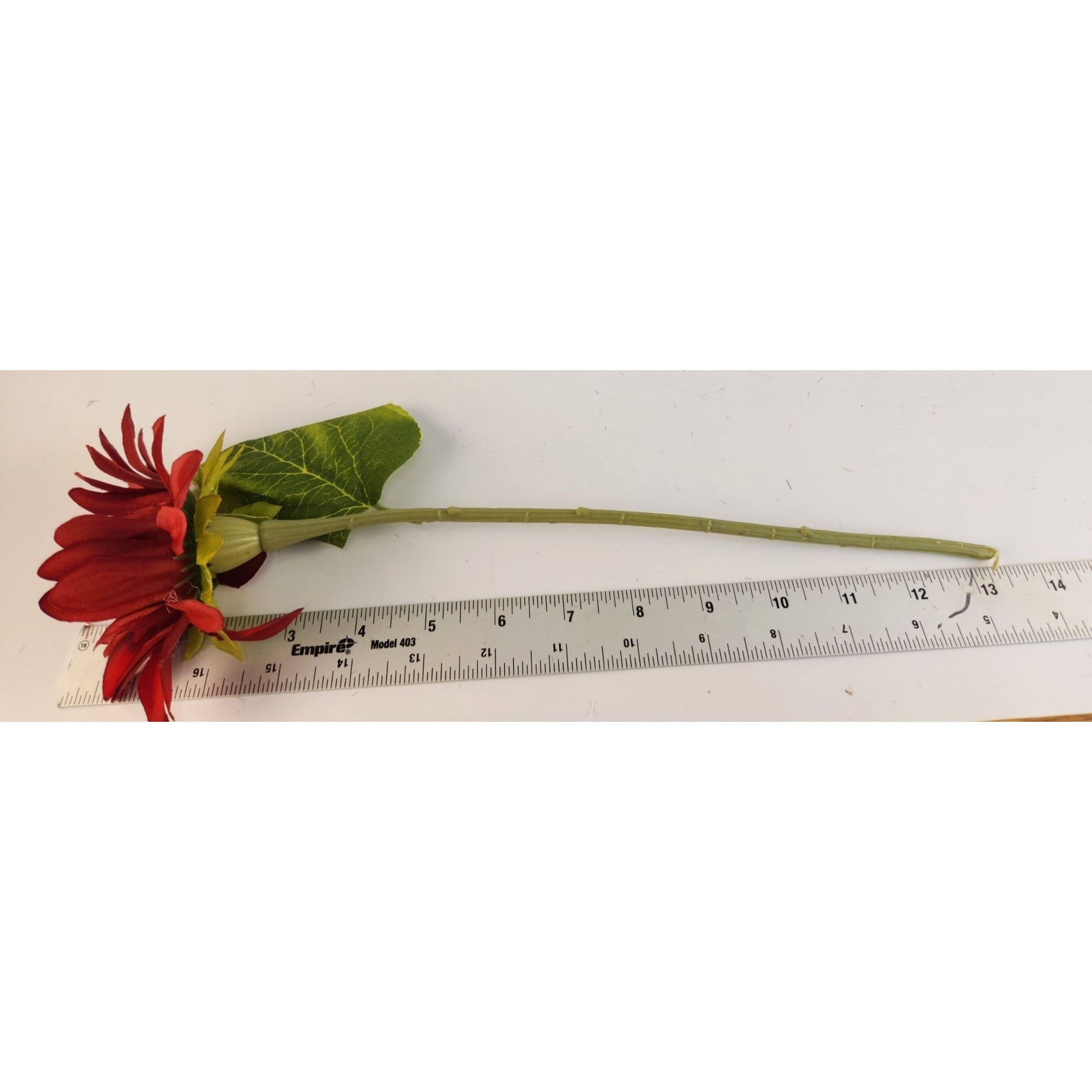 Burgundy Faux Silk Sunflower Stems 15 Inch 3 Stem Bunch Deep Red Artificial Flowers Decor