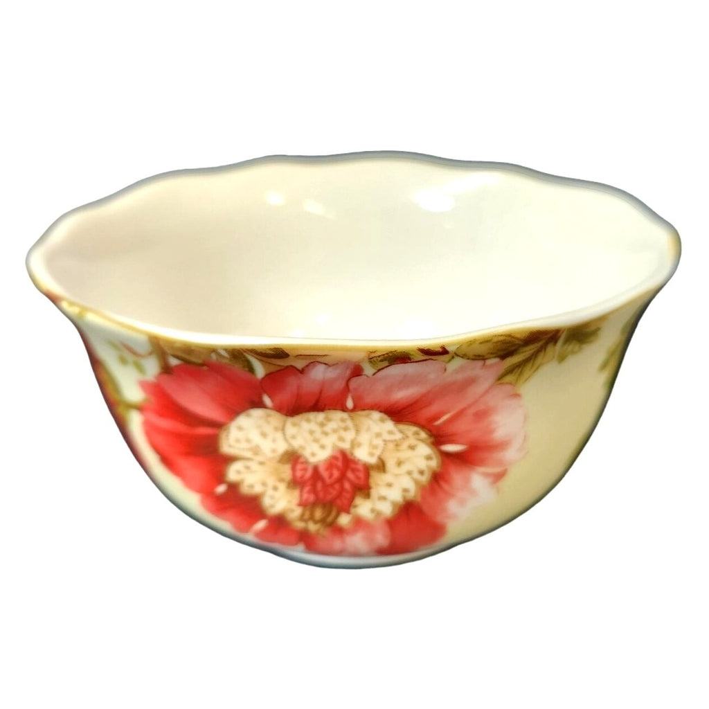 222 Fifth Lutece Fine China Bowl Floral Design Porcelain Soup or Salad Bowl