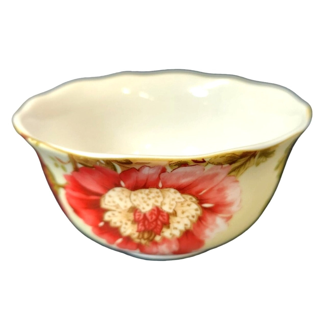 222 Fifth Lutece Fine China Bowl Floral Design Porcelain Soup or Salad Bowl