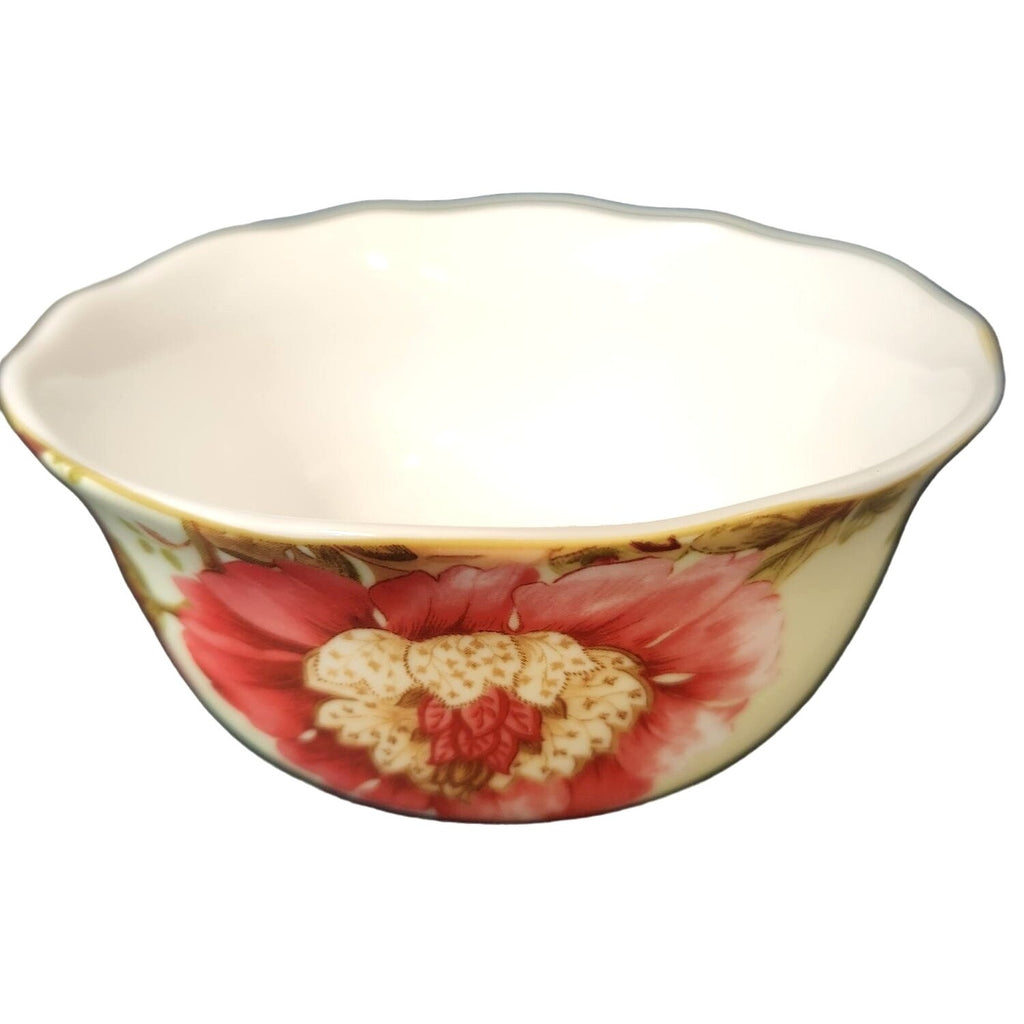 222 Fifth Lutece Fine China Bowl Floral Design Porcelain Soup or Salad Bowl