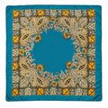 Turquoise Paisley Wild Rag Scarf 35x35 Satin Western Cowgirl Scarf Rodeo Boutique Fashion