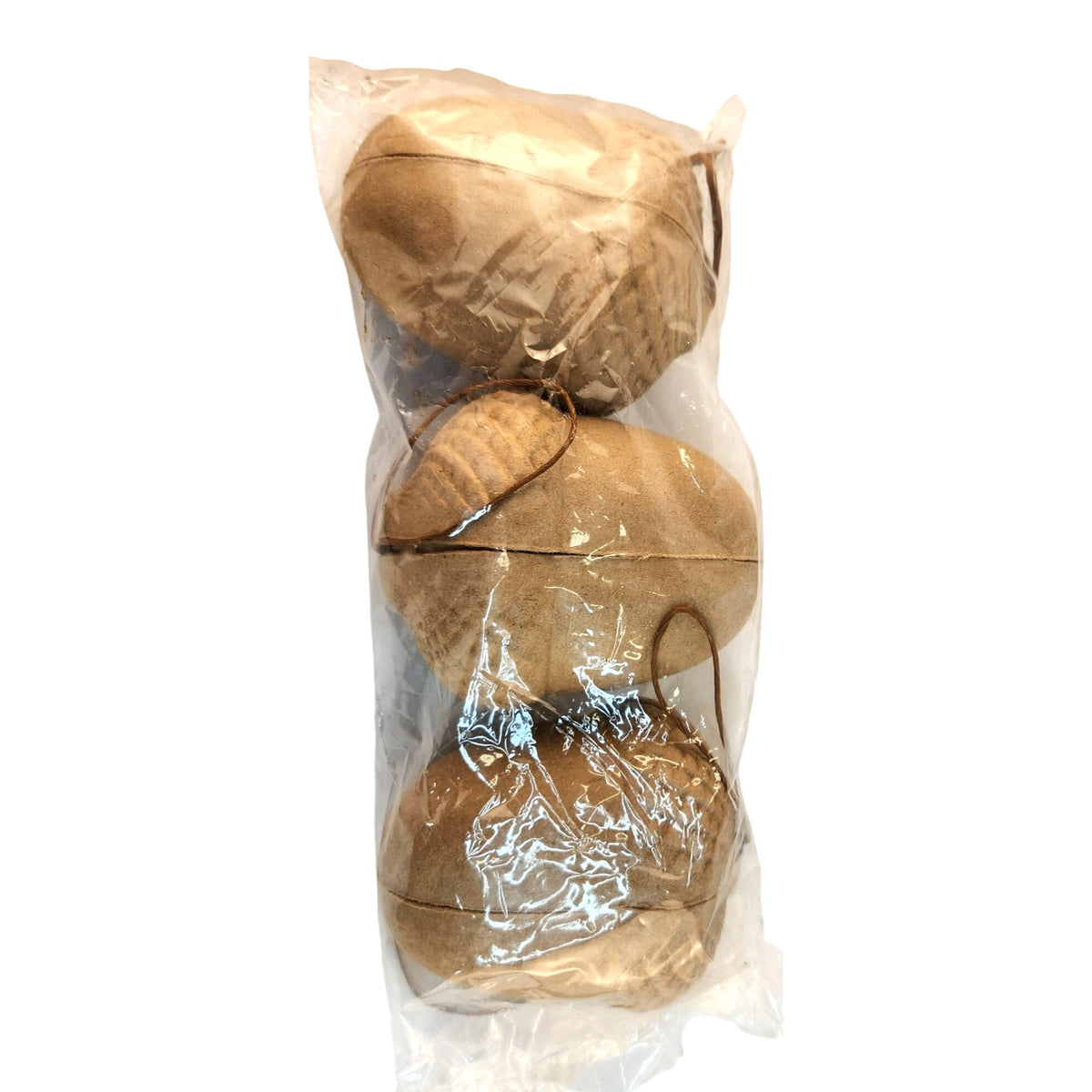 3 Unfinished Paper Mache Acorn Ornaments, Fillable 4 Inch DIY Fall Crafts