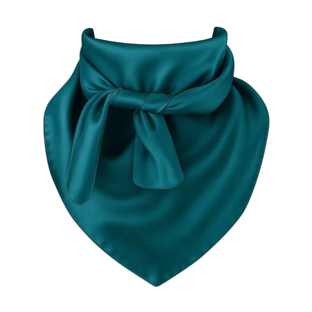 Teal Wild Rag Scarf 35x35" Satin Western Cowgirl Cowboy Bandana
