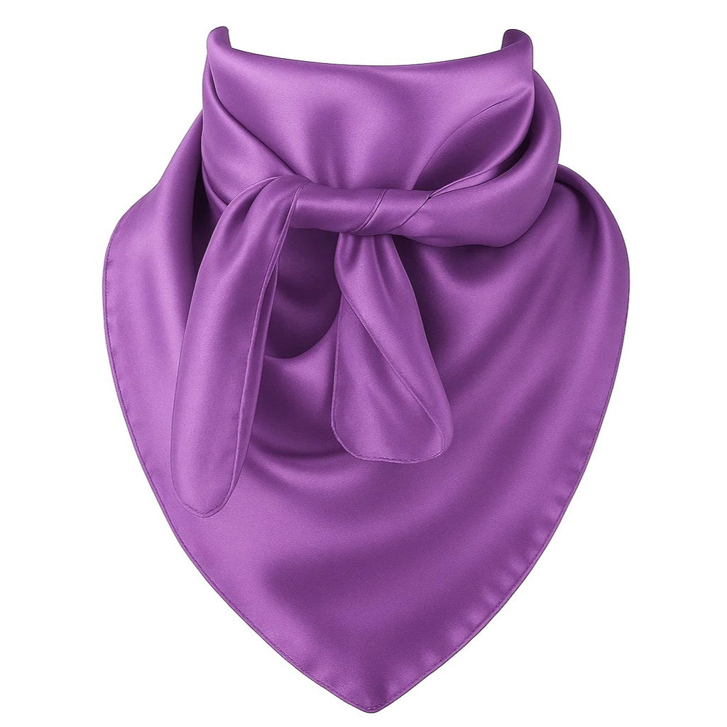 Lavender Purple Wild Rag Scarf 23x23" Satin Western Accessory Cowgirl or Cowboy