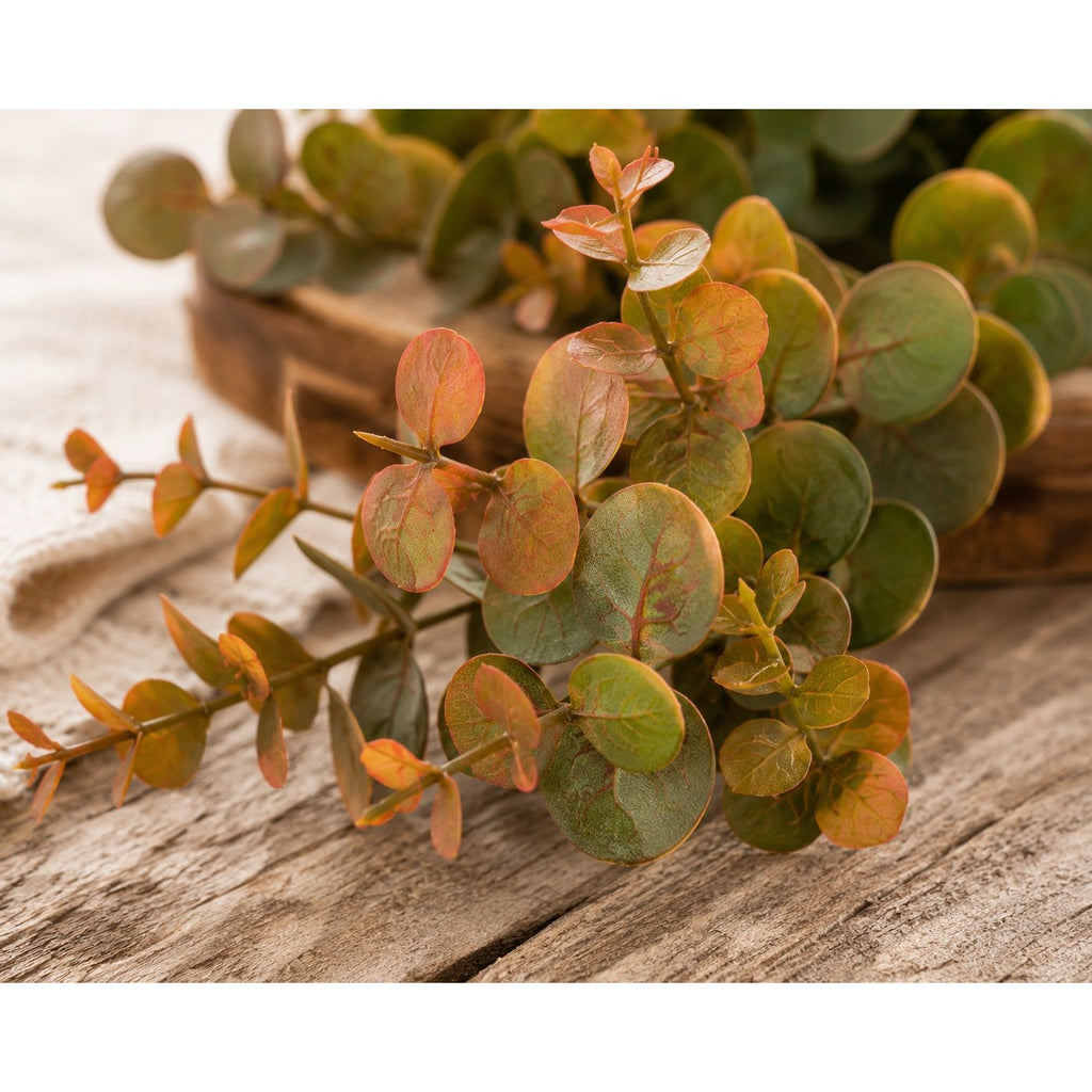Artificial Eucalyptus Stems Faux Eucalyptus Bundle Fall Greenery Autumn Eucalyptus Picks Vase Filler Rustic Wedding Decor 9 Stem Bunch
