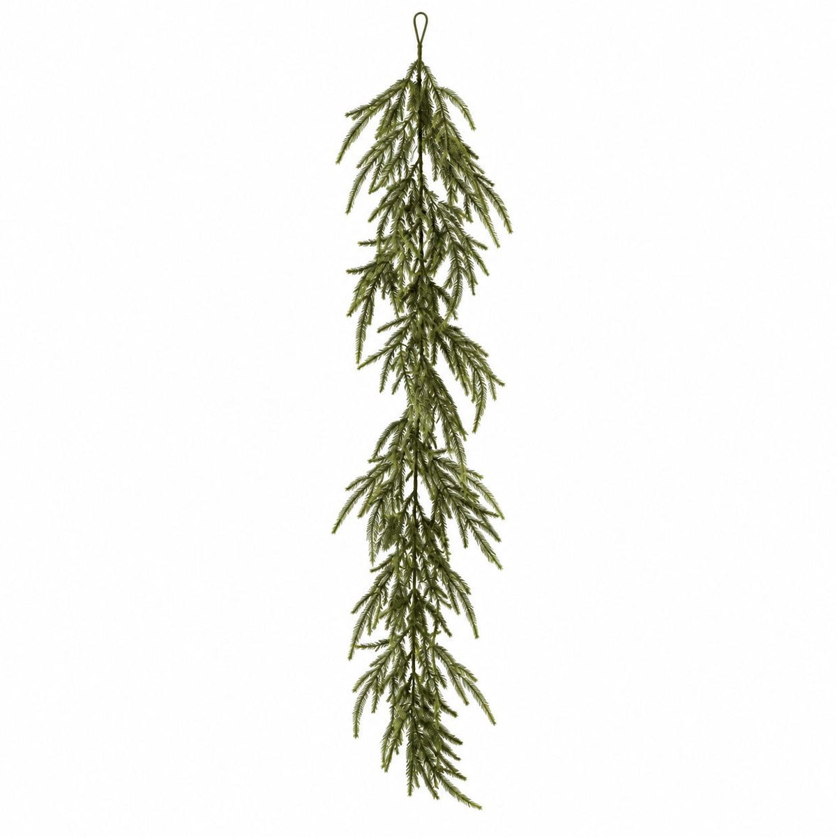 Faux Norfolk Pine Garland, 6 Ft Real Touch Greenery, Primitive Christmas Decor