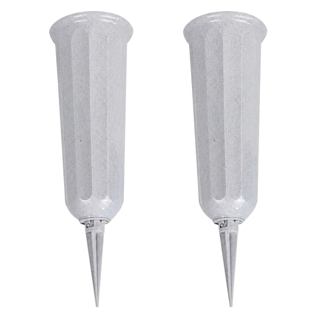 Set of 2 Grave Flower Holders Cemetery Vase with Stake Memorial Floral Vase Outdoor Grave Decoration Plastic Cemetery Flower Holder