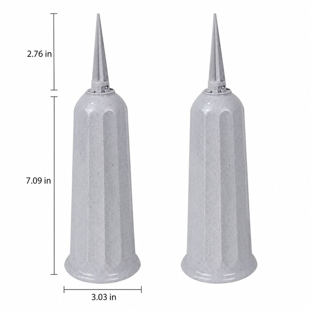 Set of 2 Grave Flower Holders Cemetery Vase with Stake Memorial Floral Vase Outdoor Grave Decoration Plastic Cemetery Flower Holder