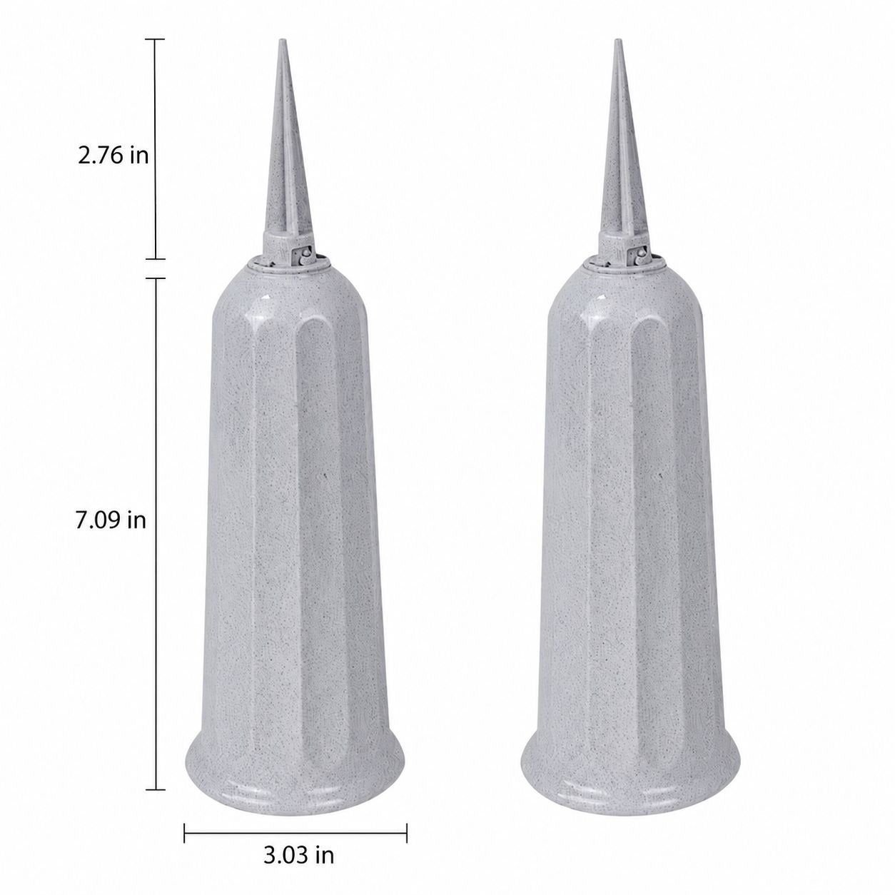 Set of 2 Grave Flower Holders Cemetery Vase with Stake Memorial Floral Vase Outdoor Grave Decoration Plastic Cemetery Flower Holder