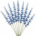 French Blue Eucalyptus Stems Blue Eucalyptus Greenery Faux Eucalyptus Coastal Decor Wedding Greenery Farmhouse Floral Supply