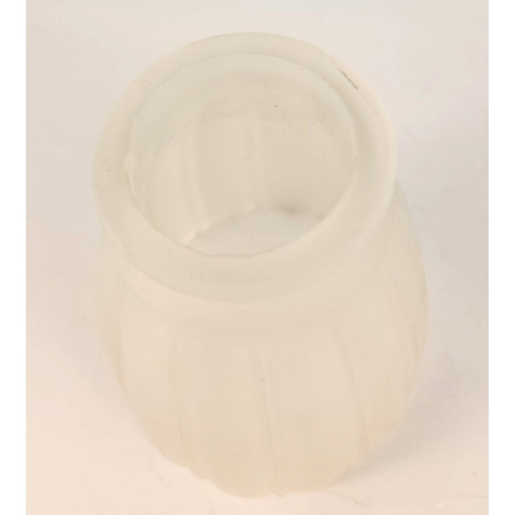 Vintage Frosted Glass Light Shade 4.5 Inch, Scalloped Chandelier Bulb Cover, Retro Sconce Shade, Replacement Glass Globe