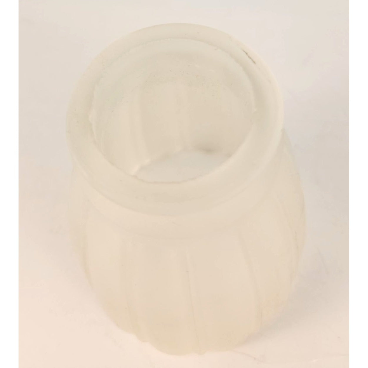 Vintage Frosted Glass Light Shade 4.5 Inch, Scalloped Chandelier Bulb Cover, Retro Sconce Shade, Replacement Glass Globe