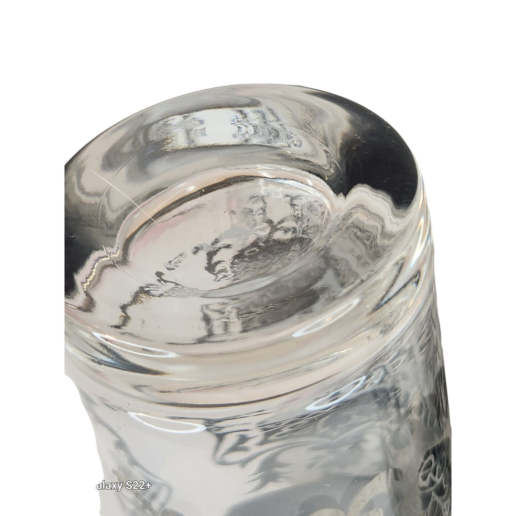 Vintage Kimiko Highball Glasses Set of 4 Silver Guardian Shield Coat of Arms Mid Century Modern Barware