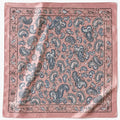 Womens Satin Paisley Scarf Pink Blue Square Hair Neck Bag Scarf Boho Western 27x27