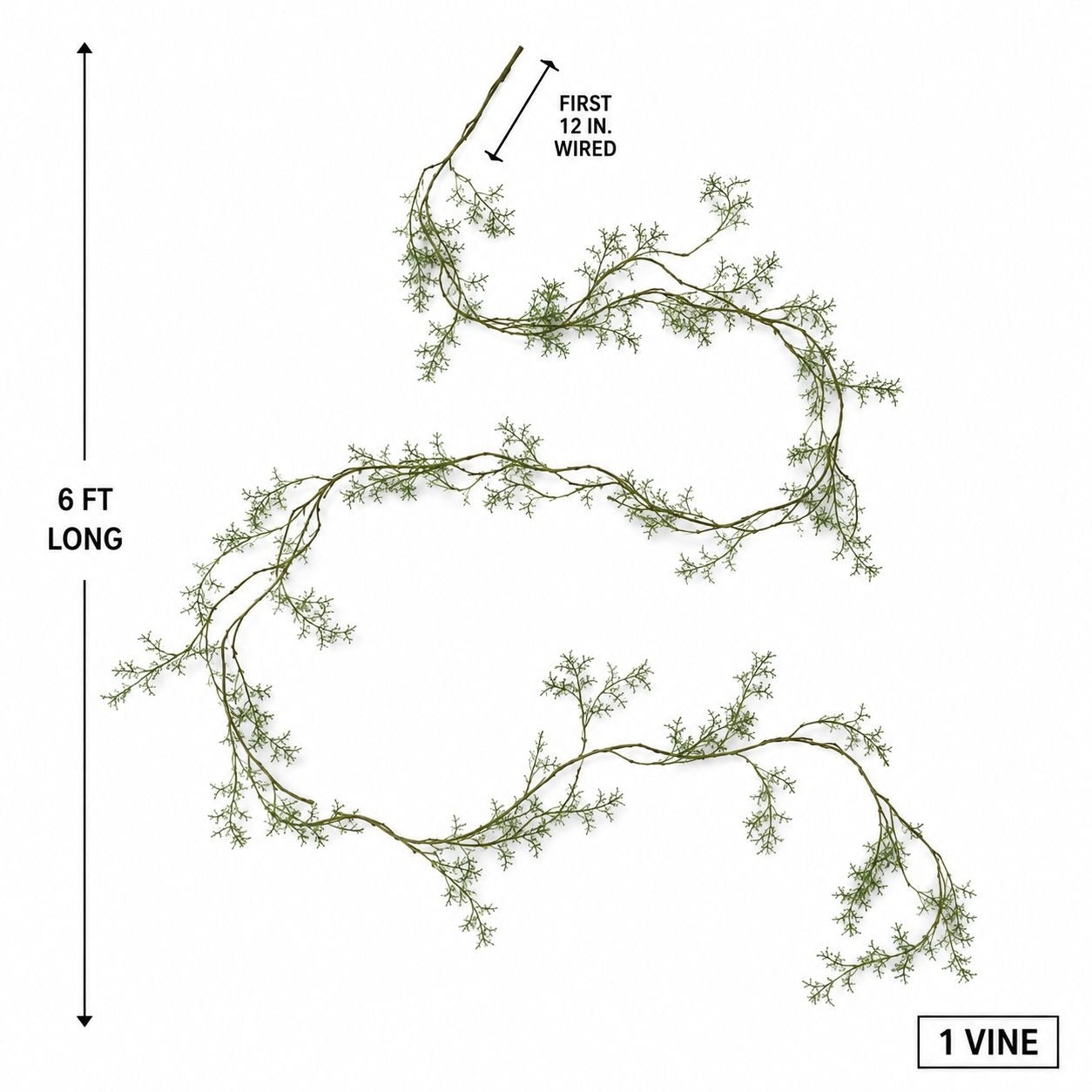 6 Ft Faux Draping Vine Garland Trailing Greenery Farmhouse Window Wedding Arch Decor