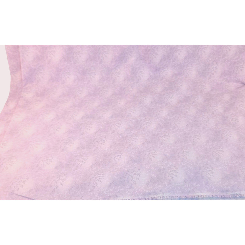 Lavender Purple Cotton Fabric, 108-Inch Wide, 3.5 Yards, Leaf Vine