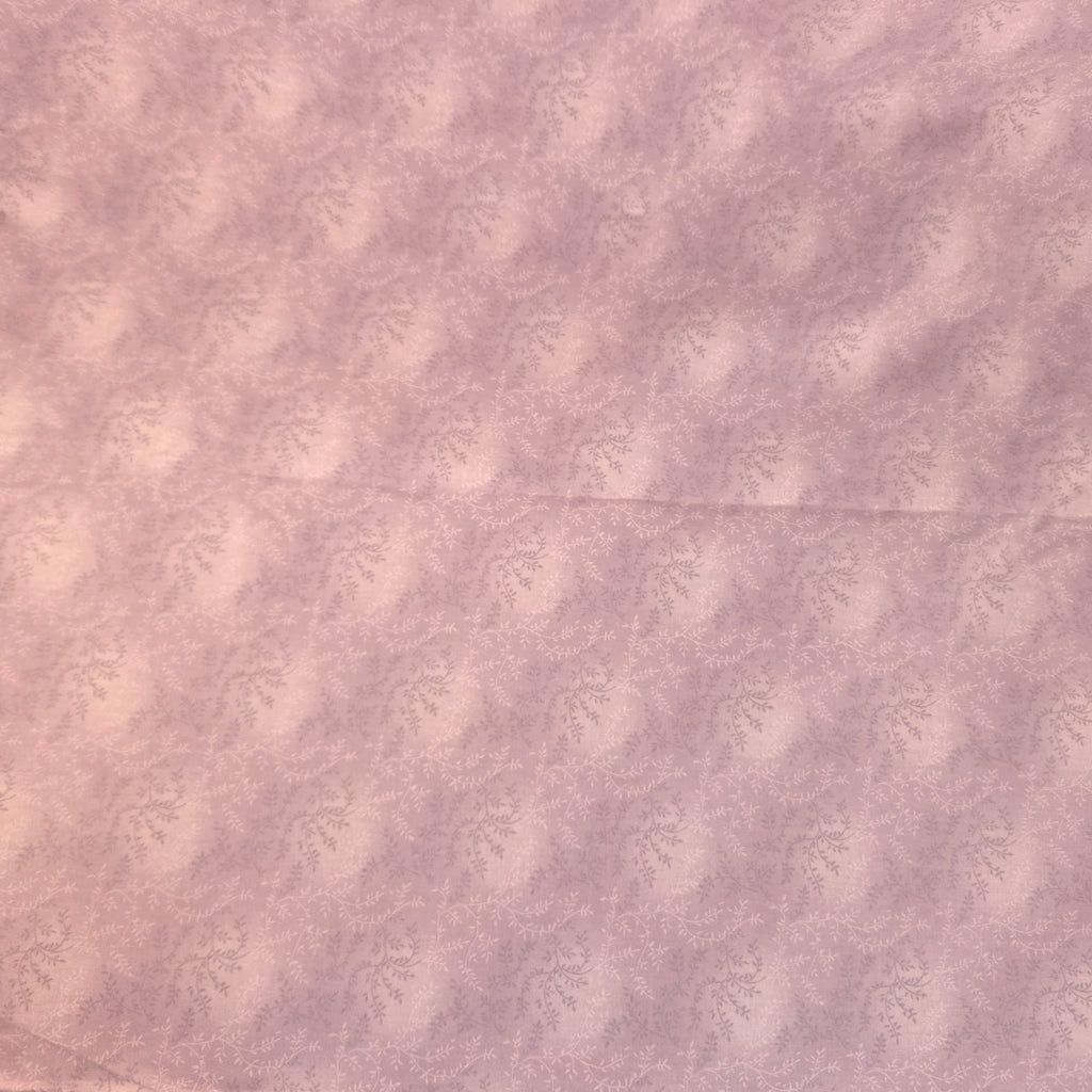 Lavender Purple Cotton Fabric, 108-Inch Wide, 3.5 Yards, Leaf Vine