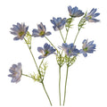 Periwinkle Blue Artificial African Daisy Stems Set of 3 25 Inch Real Touch Flowers