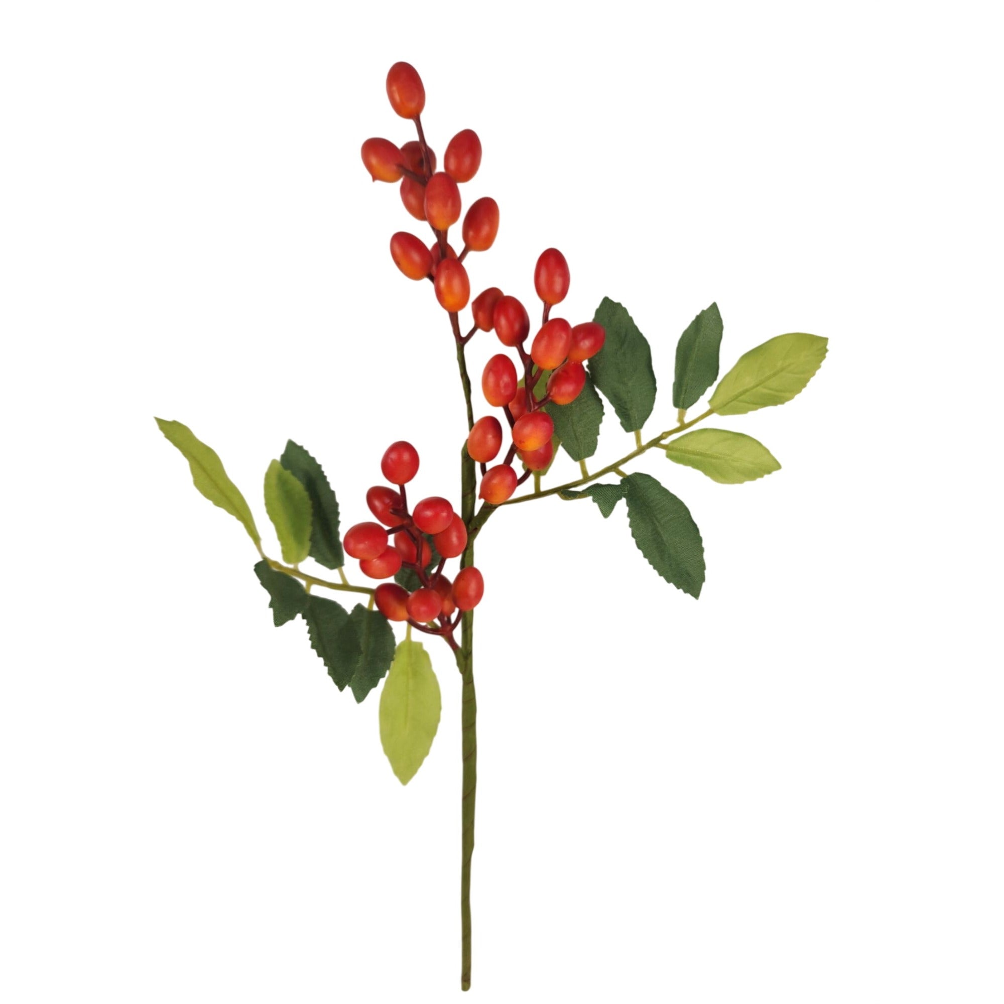 Bittersweet Orange Berry Stem 13.5 Inch Artificial Berry Branch Farmhouse Lodge Cabin Decor
