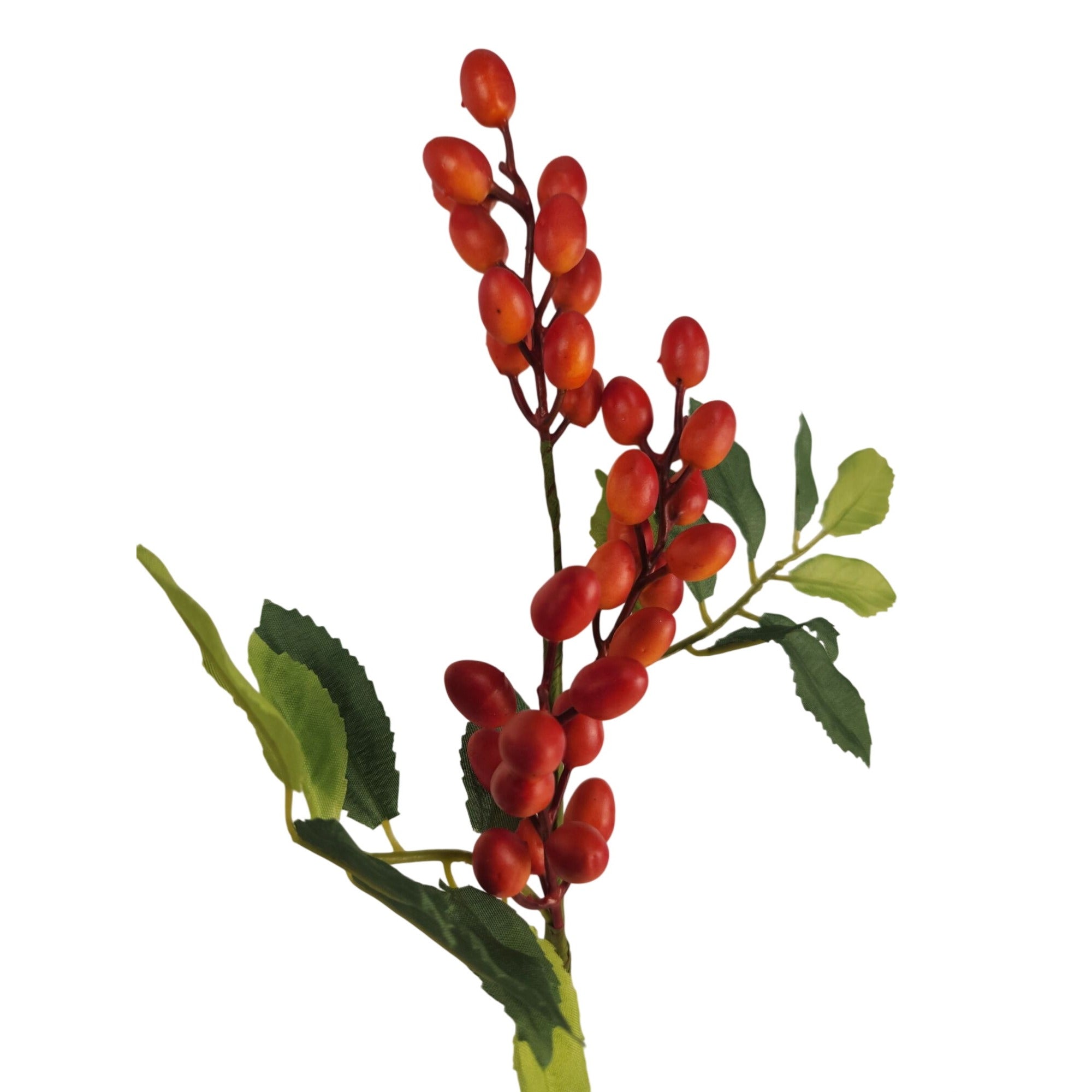 Bittersweet Orange Berry Stem 13.5 Inch Artificial Berry Branch Farmhouse Lodge Cabin Decor