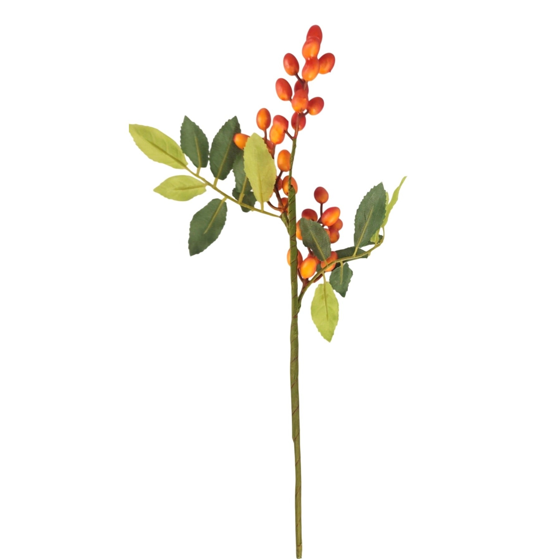 Bittersweet Orange Berry Stem 13.5 Inch Artificial Berry Branch Farmhouse Lodge Cabin Decor