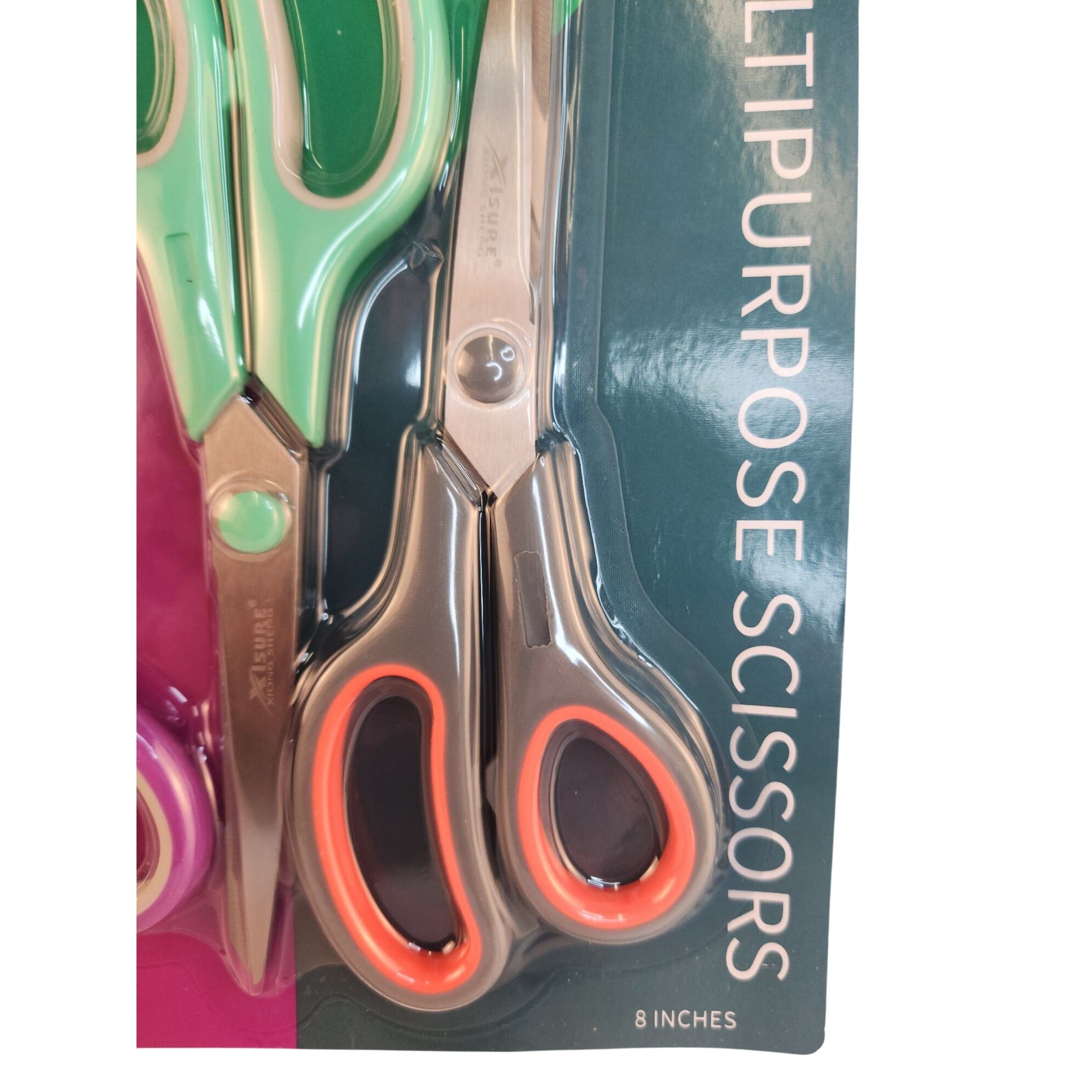X1Sure Multipurpose Scissors 3-Pack 8-Inch Premium Stainless Steel Comfort Grip