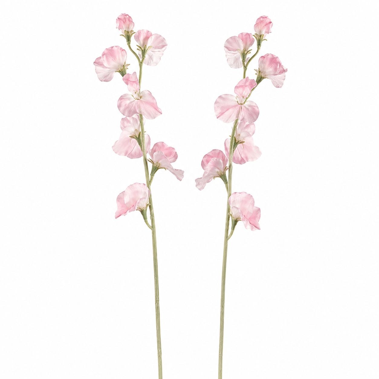 Pink Sweet Pea Flower Stems Faux Floral Cottagecore Decor Romantic Wedding Flowers Farmhouse Vase Flowers Artificial Floral Spray