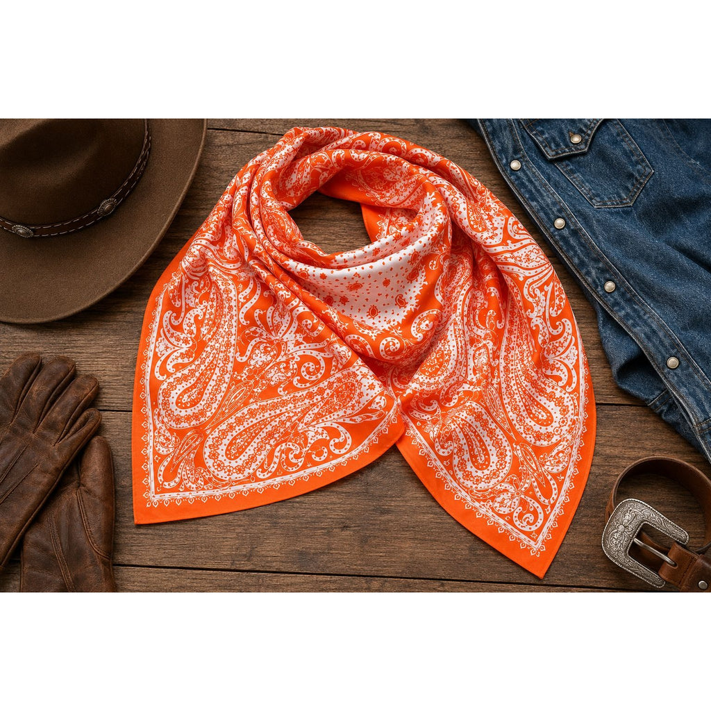 Flay Lay with Wild Rag and Brown Hat
