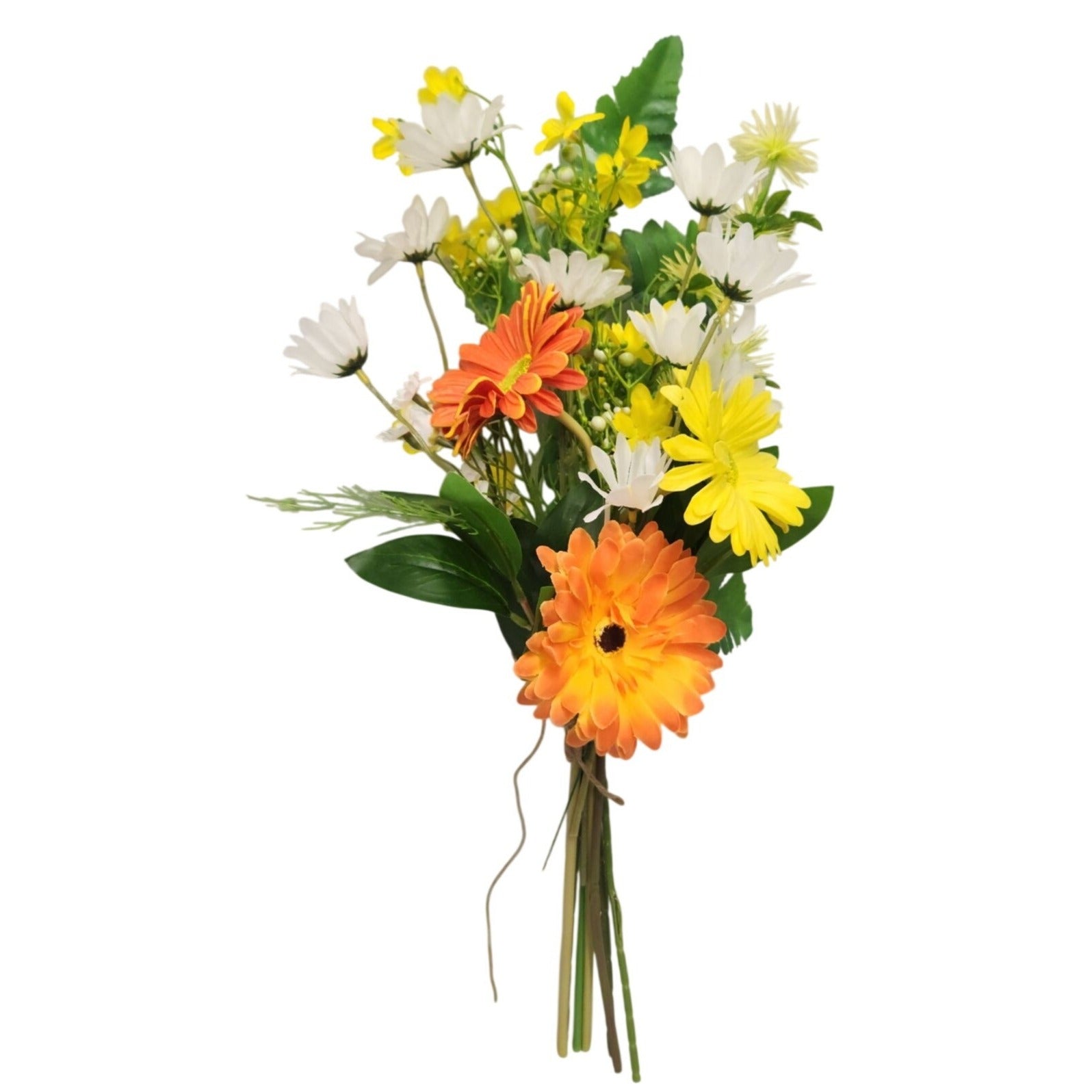 Artificial Wild Daisy Bouquet 20 Inch Gerbera Farmhouse Spring Floral Decor