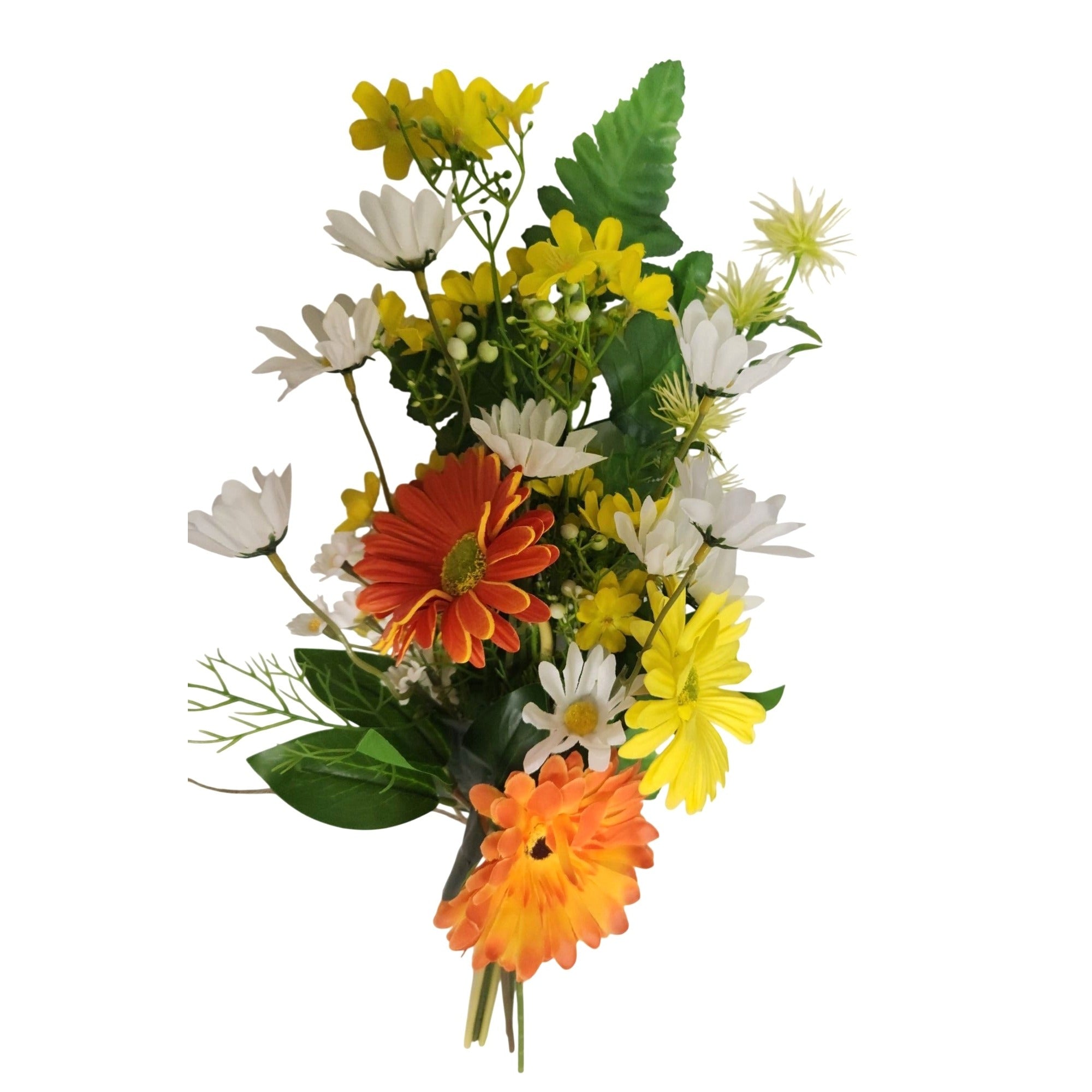 Artificial Wild Daisy Bouquet 20 Inch Gerbera Farmhouse Spring Floral Decor