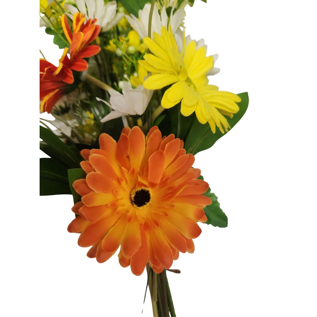 Artificial Wild Daisy Bouquet 20 Inch Gerbera Farmhouse Spring Floral Decor