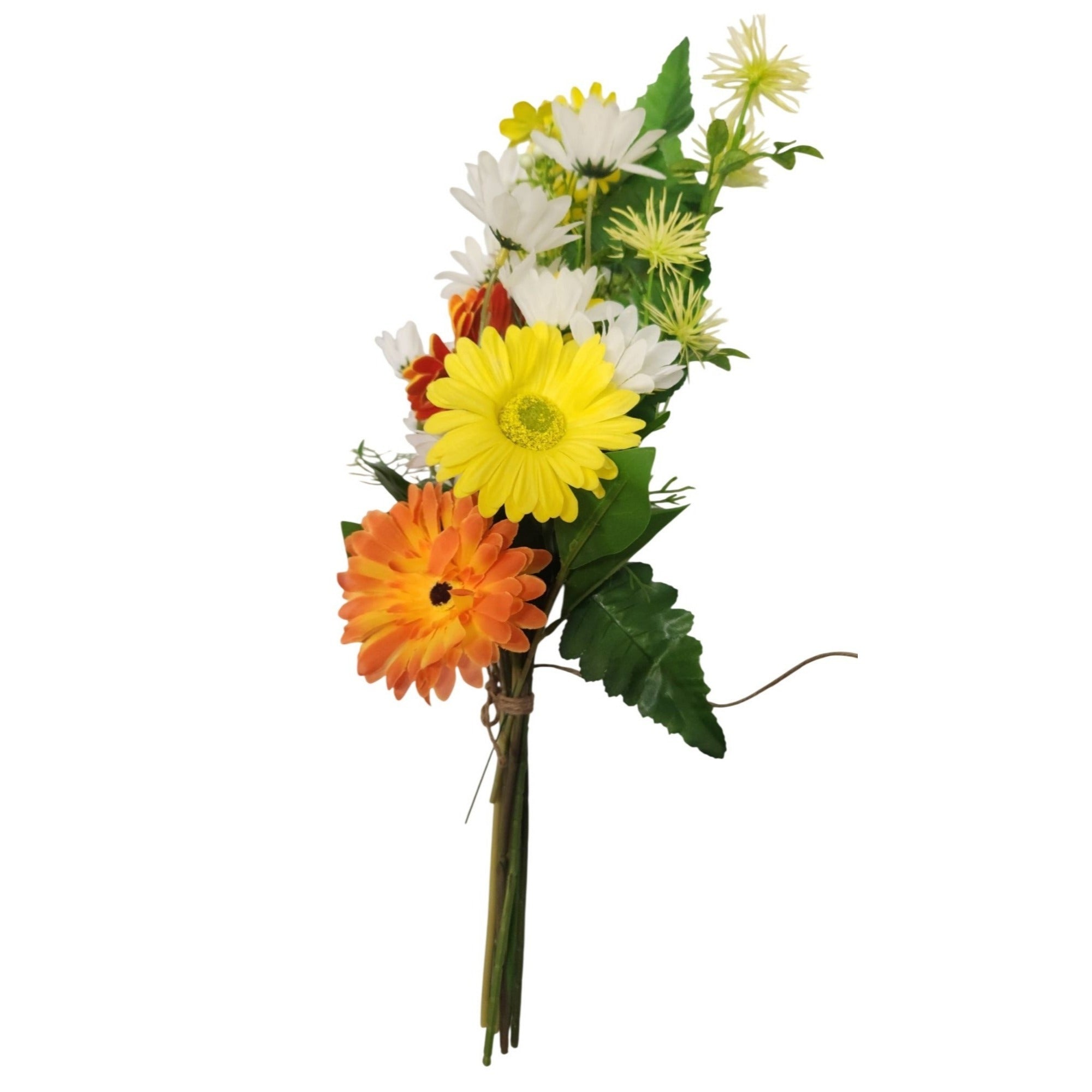Artificial Wild Daisy Bouquet 20 Inch Gerbera Farmhouse Spring Floral Decor