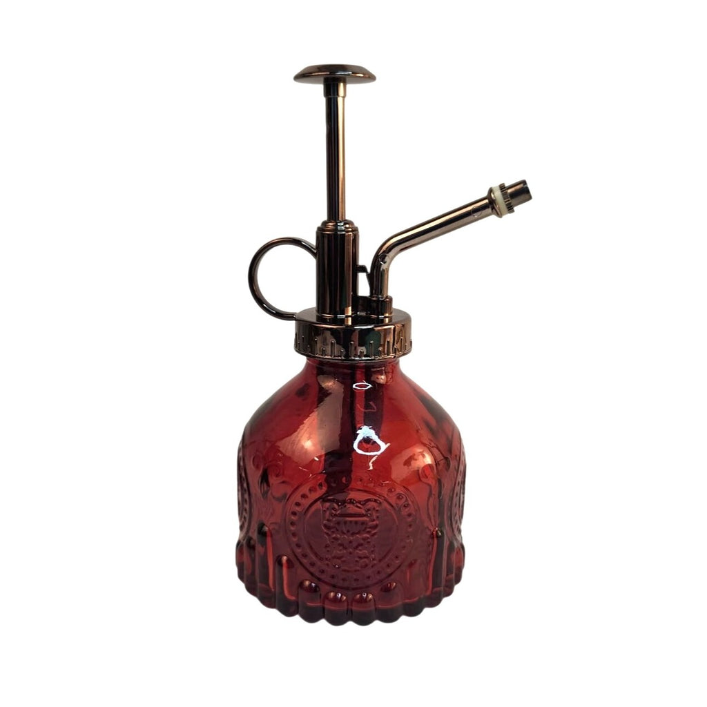 Red Glass Plant Mister Spray Bottle Pump Orchid Bonsai Air Plant 6oz