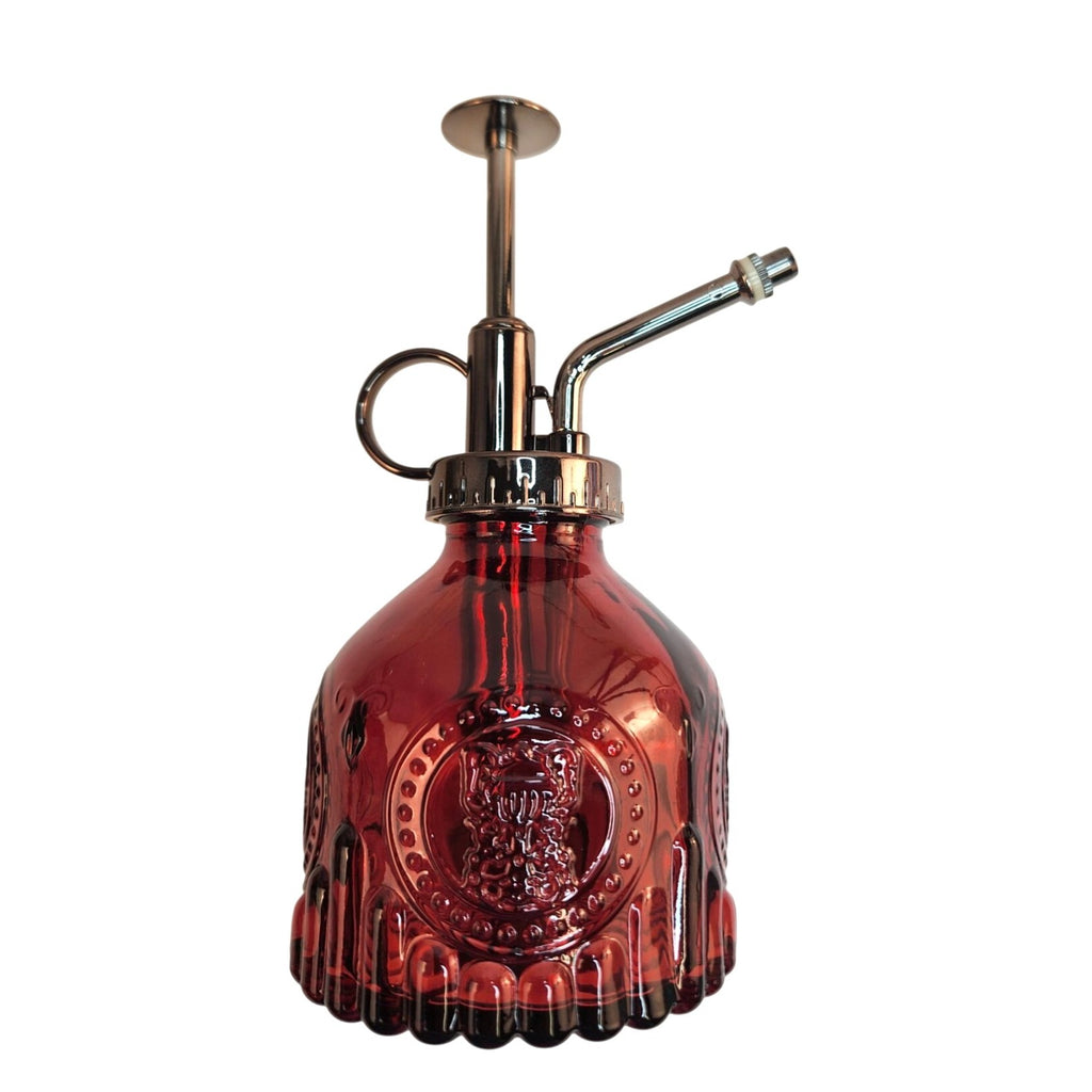 Red Glass Plant Mister Spray Bottle Pump Orchid Bonsai Air Plant 6oz
