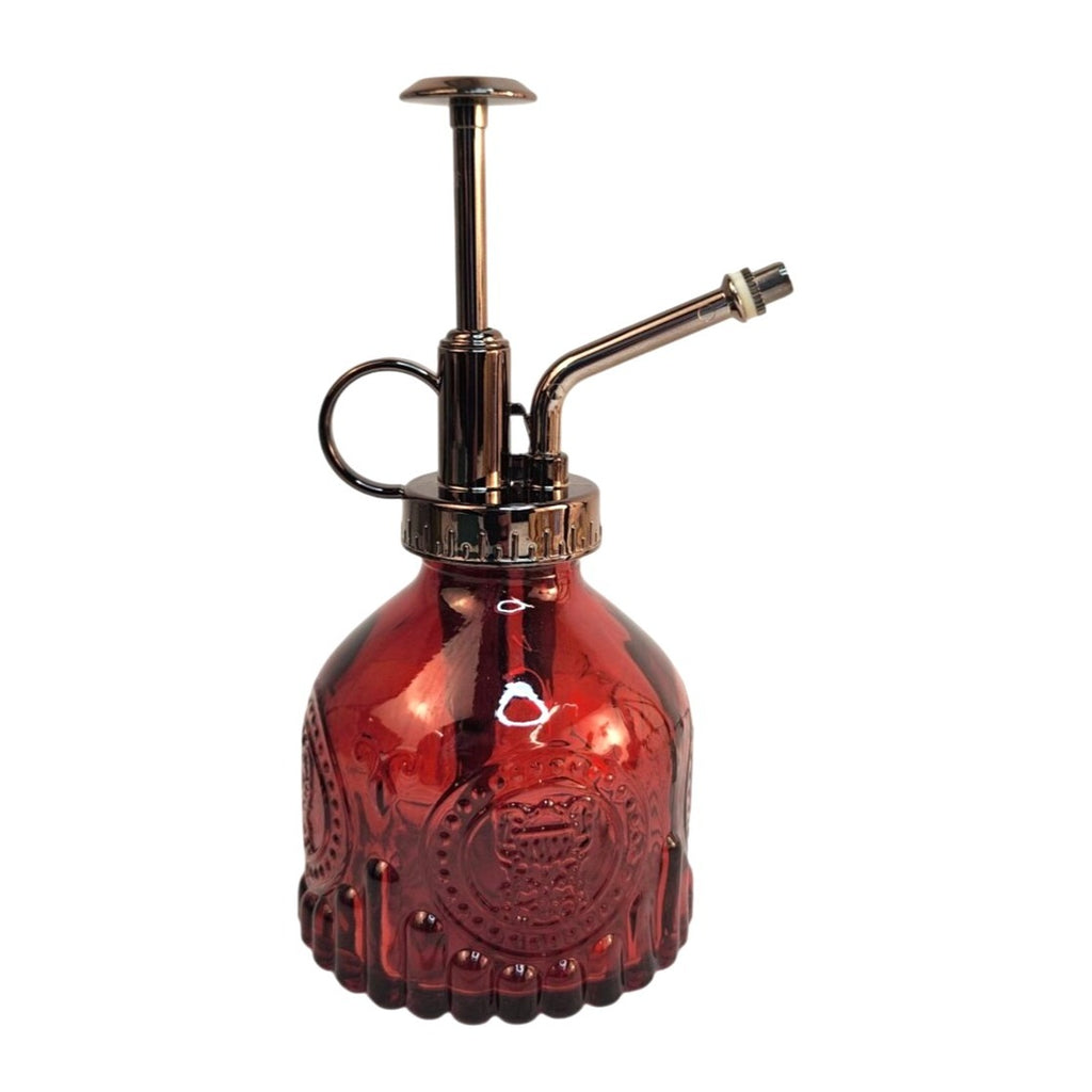 Red Glass Plant Mister Spray Bottle Pump Orchid Bonsai Air Plant 6oz