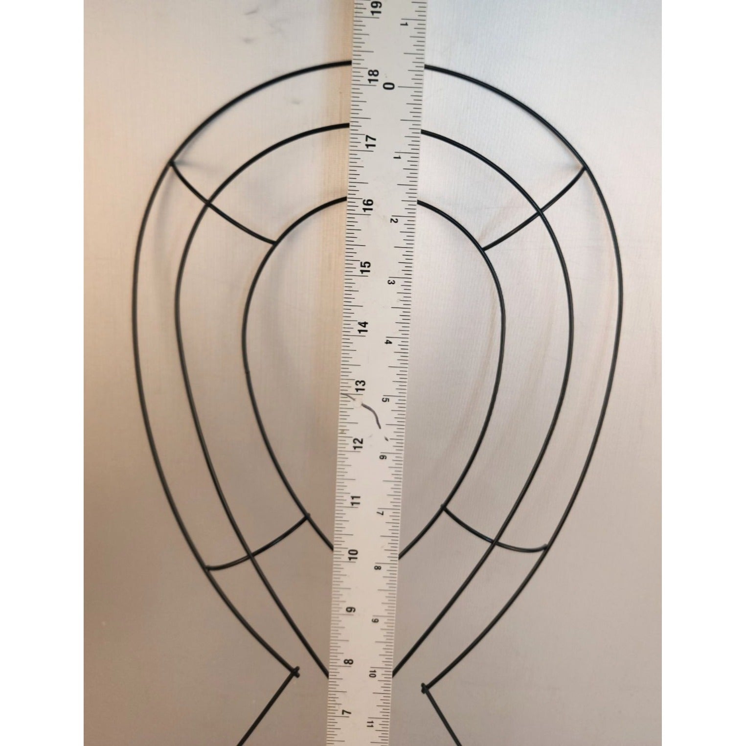 Set of 2 Pink Ribbon Wreath Forms 18.75 Inch Metal Frame, Awareness Ribbon Wreath Base, Wire Frame for DIY Crafts