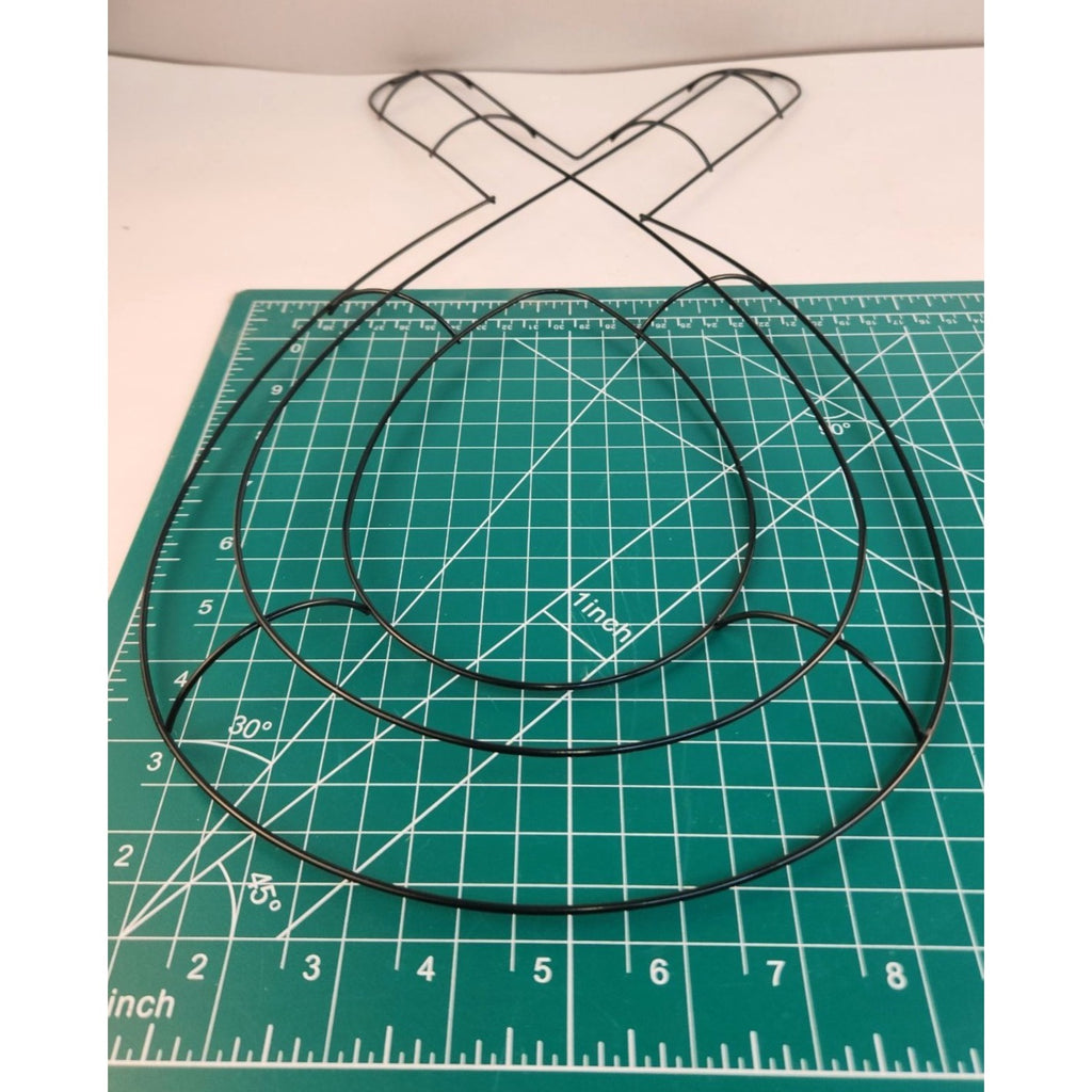 Set of 2 Pink Ribbon Wreath Forms 18.75 Inch Metal Frame, Awareness Ribbon Wreath Base, Wire Frame for DIY Crafts
