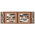 Vintage Cranston VIP Snow Leopard Fabric Panel 44x18 Two Wildlife Squares Cheetah Pride Family Cotton Quilt Pillow Craft