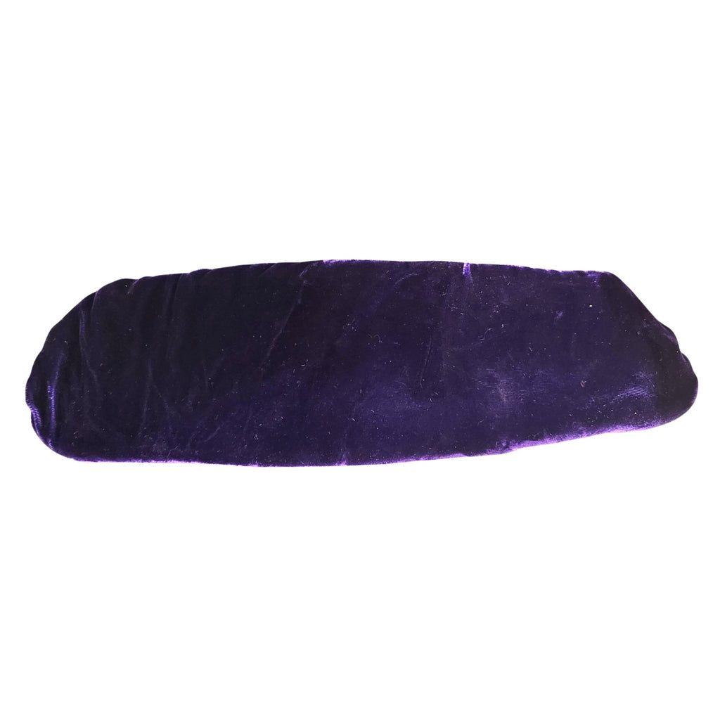 Vintage Bobbie Jerome Purple Velvet Clutch Gold Trim Mid Century Evening