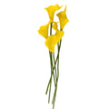 Sunny Yellow Faux Calla Lily Stems 15 Inch Wedding Artificial Flowers Spring Event Decor