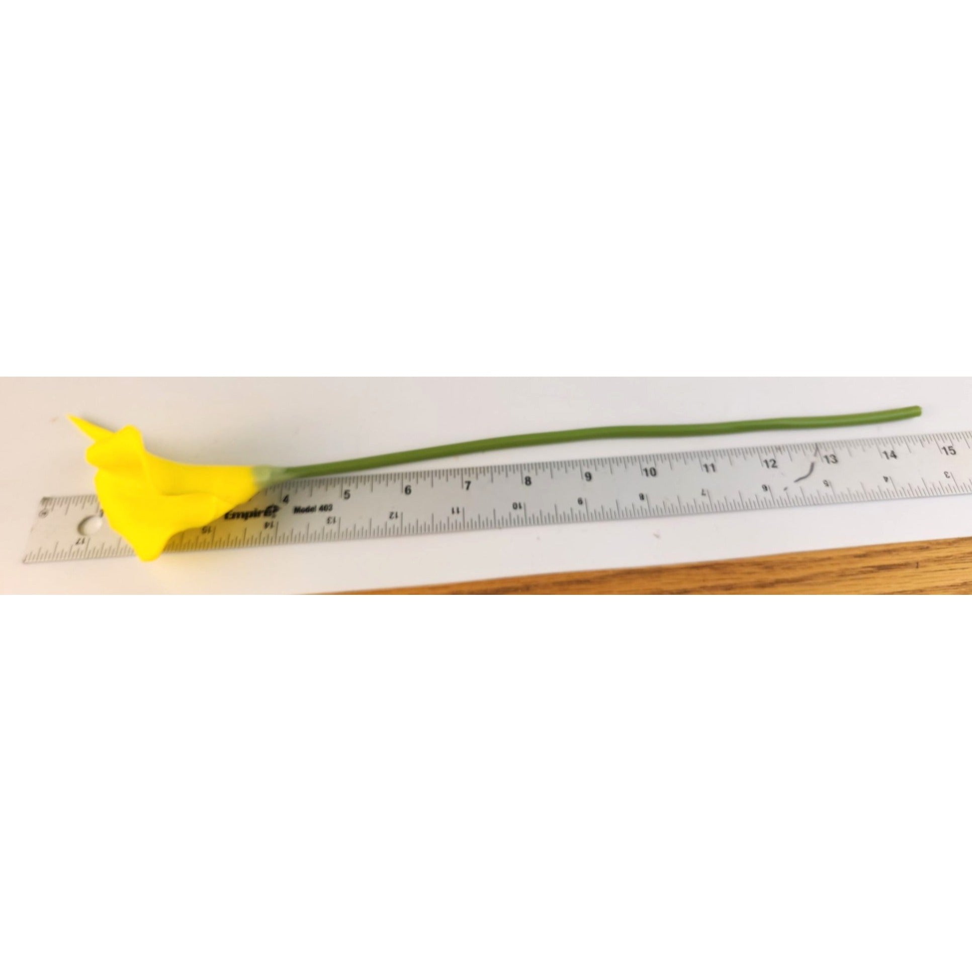 Sunny Yellow Faux Calla Lily Stems 15 Inch Wedding Artificial Flowers Spring Event Decor