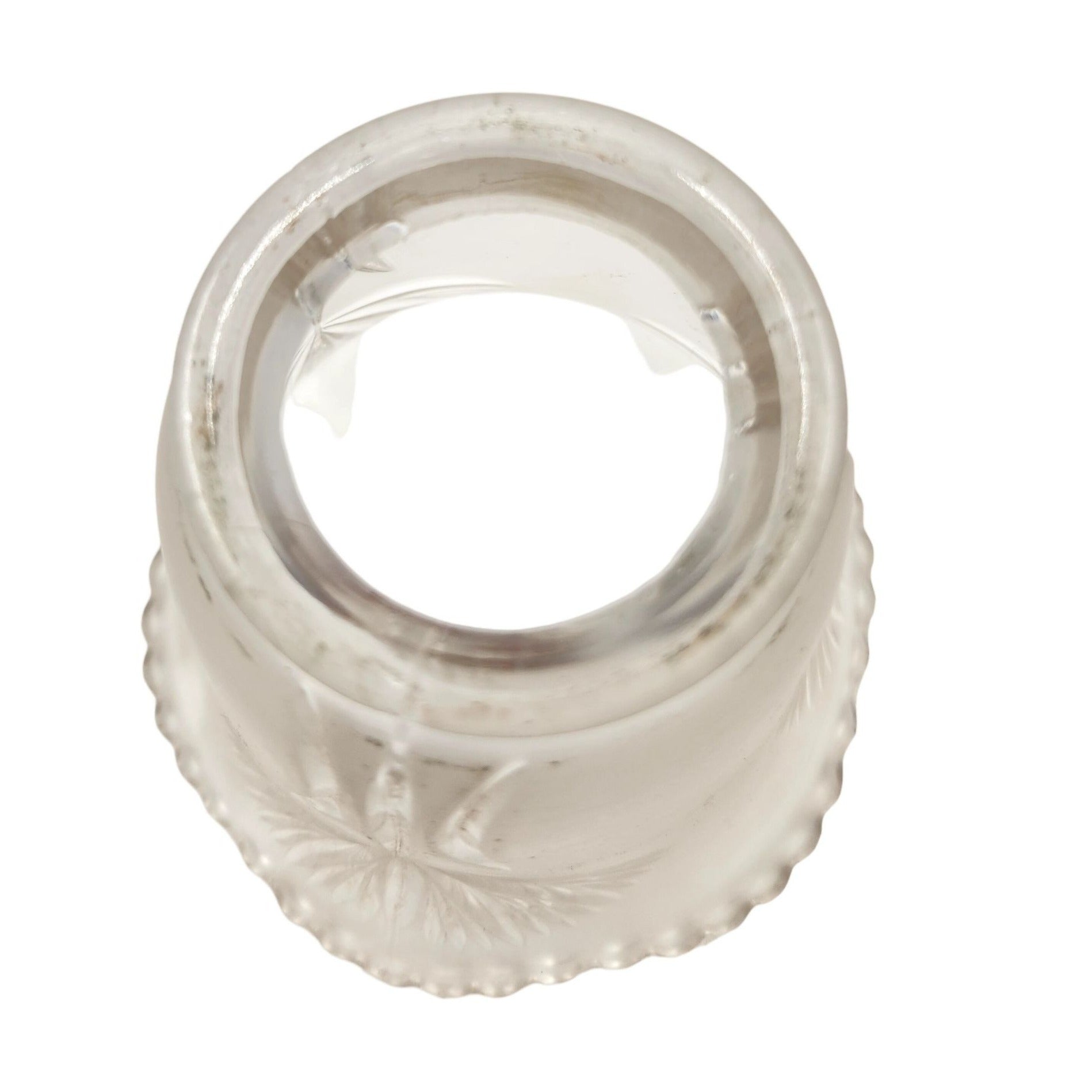 Vintage Revival Summer Wheat Glass Lamp Shade | Scalloped Bulb Cover 4.25"