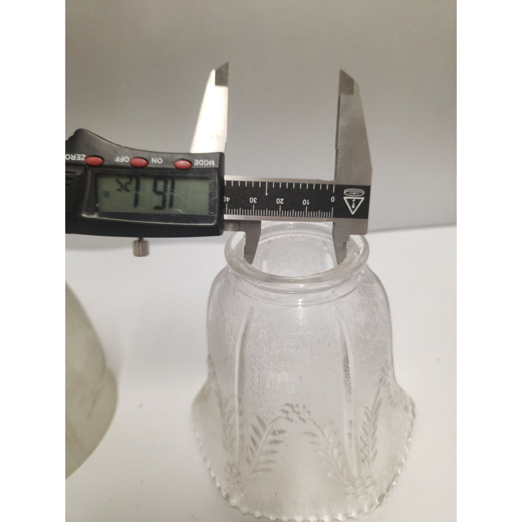 Vintage Revival Summer Wheat Glass Lamp Shade | Scalloped Bulb Cover 4.25"