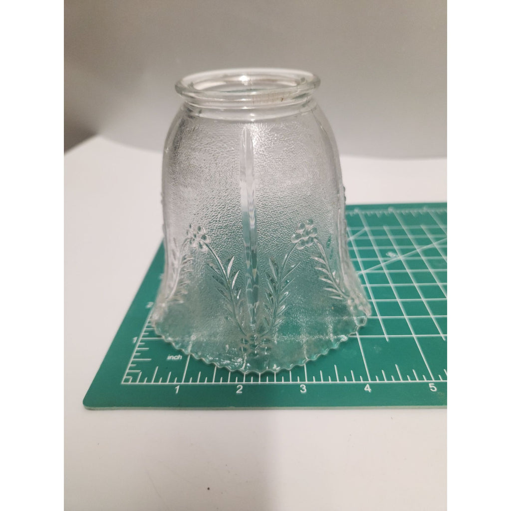 Vintage Revival Summer Wheat Glass Lamp Shade | Scalloped Bulb Cover 4.25"